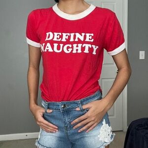 Red Define Naughty Women's Top